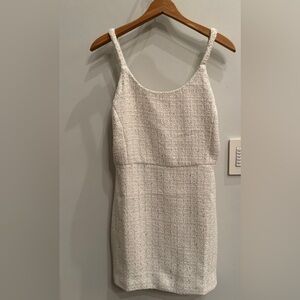 Mango White Sequin Dress